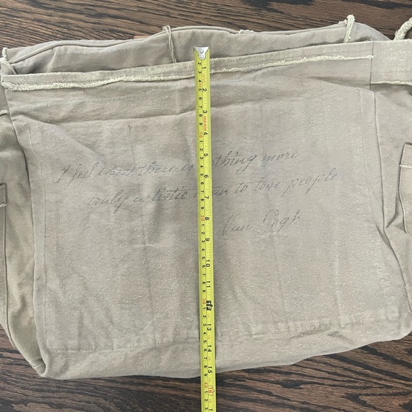 Magnolia Pearl Vincent Van Gogh Artist Satchel wheatfield canvas, OOAK tote - Picture 8 of 12